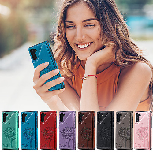 

Case For Samsung Galaxy Note 9 / Note 8 / Note 10 Wallet / Card Holder / with Stand Back Cover Cat / Tree PU Leather for Note 10 / Note 10 Plus / Note 9 / Note 8