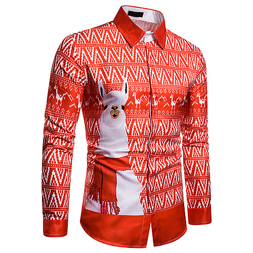 

Men's Shirt Graphic Long Sleeve Daily Tops Rainbow