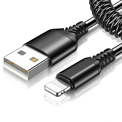 

Flexible Spring USB Cable For iPhone Fast Charging Charger Cord Data Cable For iPhone XS Max XR X 8 7 6 5 5s se Adapter