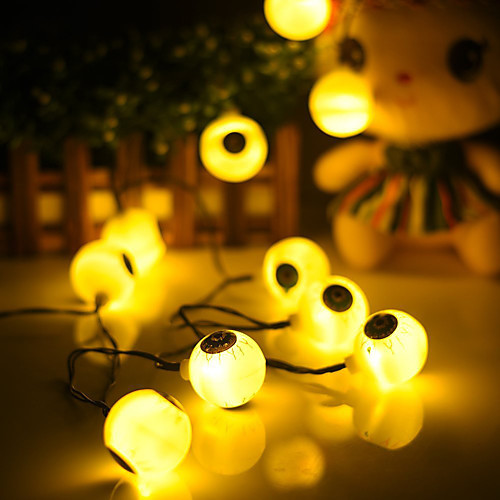 

Halloween Eyeball String Lights Halloween Day Party Home Carnival Celebration Special Occasion Decoration Batteries Powered 1pc 1.5m 10LEDs