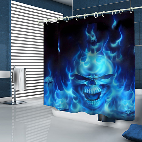 

Shower Curtains & Hooks Modern Polyester Premium Design 72 Inch