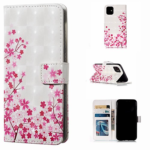 

Case For Apple iPhone 11 / iPhone 11 Pro / iPhone 11 Pro Max Wallet / Card Holder / Flip Full Body Cases Flower PU Leather