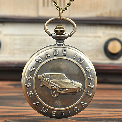 

Men's Pocket Watch Quartz Vintage Style Bronze Creative New Design Casual Watch Analog - Digital Vintage - Bronze