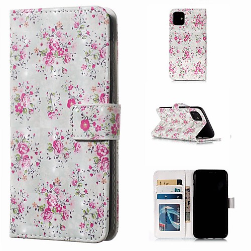 

Case For Apple iPhone 11 / iPhone 11 Pro / iPhone 11 Pro Max Wallet / Card Holder / Flip Full Body Cases Flower PU Leather