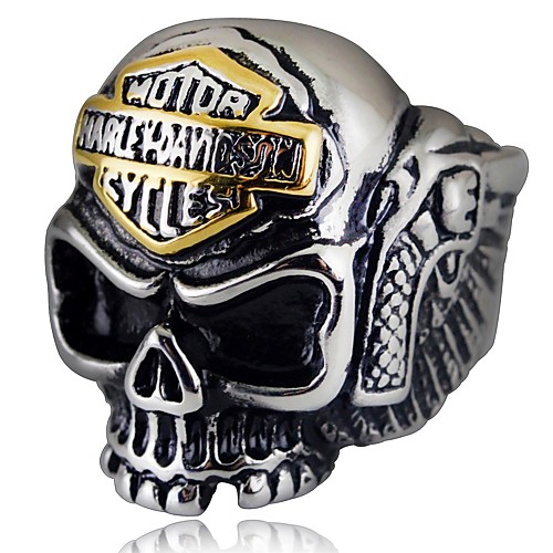 

Band Ring Vintage Style Silver Alloy Skull Gothic Ethnic Fashion 1pc 8 9 10 11 / Men's