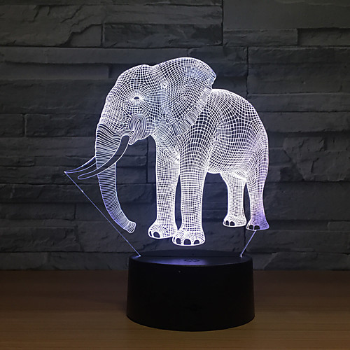 

3D Nightlight For Children Creative Birthday Animal Design Cartoon Realism USB 1pc