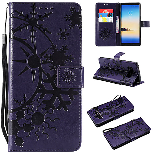 

Phone Case For Samsung Galaxy Full Body Case Leather Wallet Card Note 8 Note 3 Galaxy Note 4 Wallet Card Holder Flip Scenery PU Leather TPU