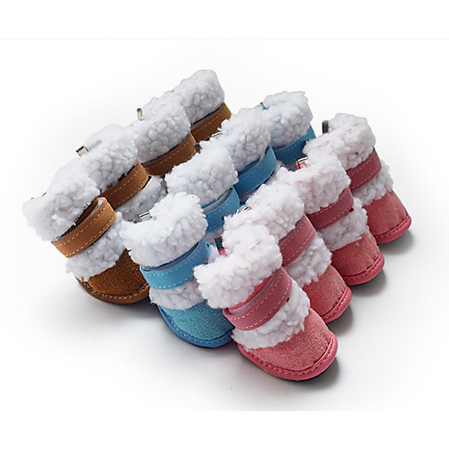 

Dogs Boots / Shoes Portable Distinguished Ethnic Style Solid Colored Textured For Pets Velvet Flocked Goose Down ABS Resin Brown