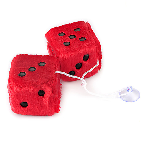 

Car Pendant Plush Dice Craps Automobiles Rear View Mirror Hanging Decoration