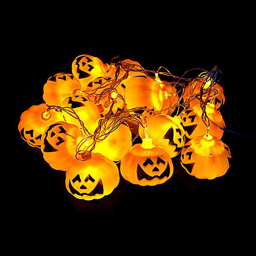 

Halloween String Lights Pumpkin Shaped 20 LEDs Warm White USB Party Decorative USB Powered IP44 1pc 3m