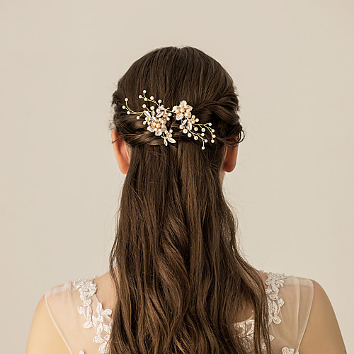 

Imitation Pearl / Alloy Headdress / Hair Stick with Floral / Metal 1pc Wedding / Party / Evening Headpiece