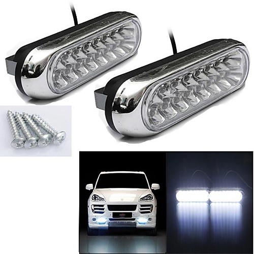 

1pcs 2WCar LED Signal Bulb DRL Working Car Daytime Running Lights Fog White 16 LED Light Lamp Super Bright DRL Car Styling 12V