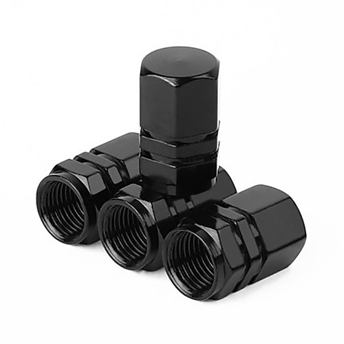 

4 pcs Aluminum Alloy Car Tire Valve Cap Personality Electric Vehicle Universal Valve Core Cap Vacuum Valve Cap
