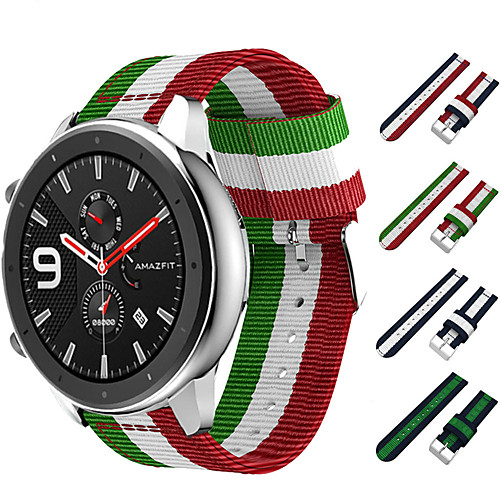 

Woven Nylon Canvas Watch Band Wrist Strap for Xiaomi Huami Amazfit GTR 47mm / Amazfit Stratos 2 2S / Amazfit Pace Watch Bracelet Replaceable Wristband
