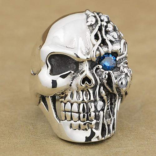 

Band Ring Vintage Style Red Blue Green Rhinestone Alloy Skull Ethnic Fashion Vintage 1pc 8 9 10 11 / Men's