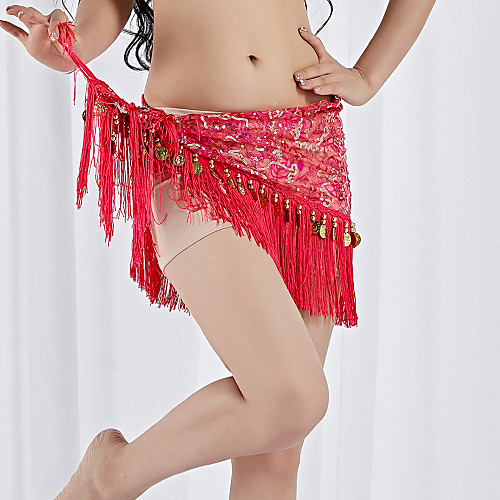 

Belly Dance Women's Polyster Tassel / Paillette Hip Scarf