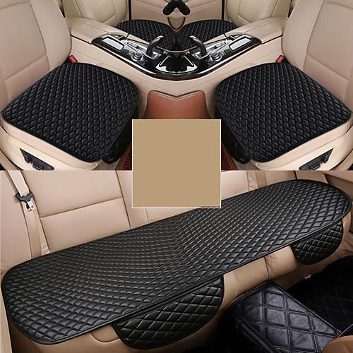 

3 pcs Universal Car Seat Cover PU Leather Cushions Front Back Seats Covers Protector Mat Backseat Seat Cover Auto Chair Seat Protector Mat Pad