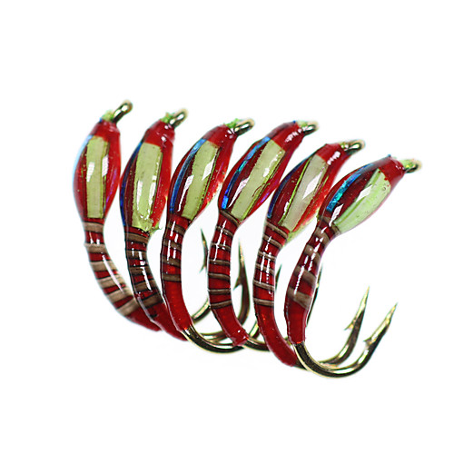 

12 pcs Fishing Lures Flies Sinking Bass Trout Pike Fly Fishing