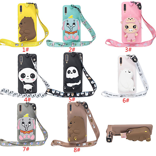 

Case For Samsung Galaxy A6 (2018) / Galaxy A7(2018) / A5(2017) Wallet / Pattern Back Cover Animal / Cartoon TPU
