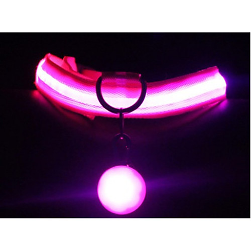 

Cat Dog Collar Light Up Collar LED Lights Nylon White Yellow Red Blue Pink