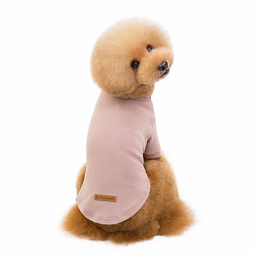 

Dogs Shirt / T-Shirt Dog Clothes Light Blue Yellow Pink Costume Dalmatian Shiba Inu Pug Cotton Solid Colored Stylish Casual / Sporty S M L XL XXL