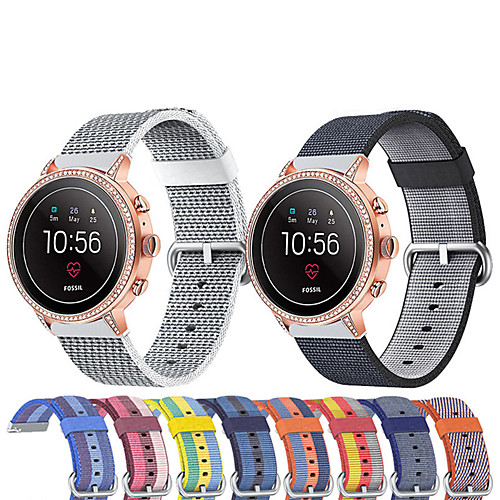 

Nylon Canvas Watch Band Wrist Strap for Fossil Q Explorist HR Gen 4 / Fossil Q Explorist Gen 3 / Fossil Q Wander / Marshal Gen 2 / Fossil Hybrid / Gen 5 Smart Watch Bracelet Wristband