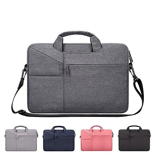 

13.3 Inch Laptop / 14 Inch Laptop / 15.6 Inch Laptop Shoulder Messenger Bag / Briefcase Handbags Canvas Solid Color Unisex Water Proof Shock Proof