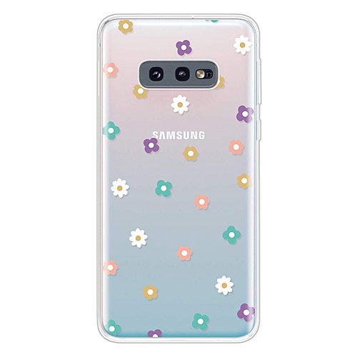 

Case For Samsung Galaxy Galaxy S10 / Galaxy S10 Plus / Galaxy S10 E Ultra-thin / Transparent / Pattern Back Cover Flower TPU