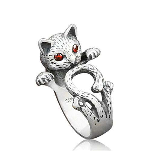 

Ring Silver Silver-Plated Alloy Cat Fashion 1pc Adjustable / Women's / Daily