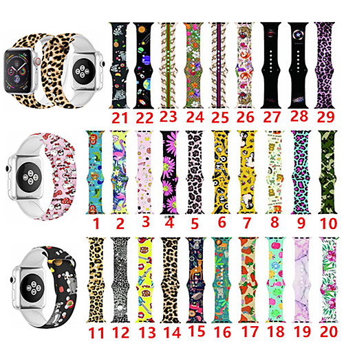 

Silicone Fadeless Pattern Printed Strap Bands for iWatch Series 1/2/3/4