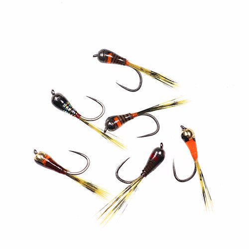

6 pcs Fishing Lures Flies Fast Sinking Bass Trout Pike Fly Fishing