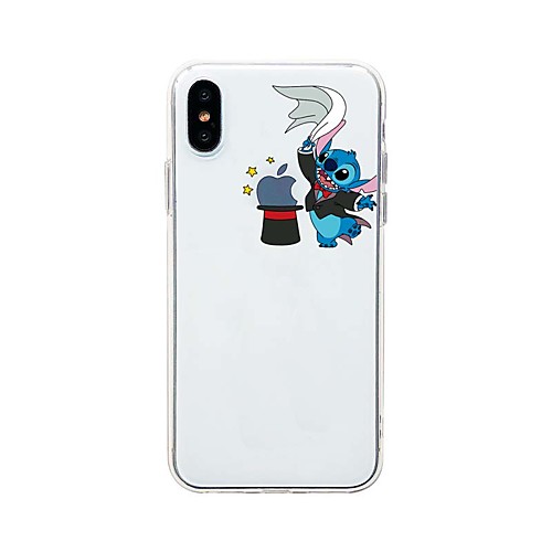

Case For Apple iPhone XS / iPhone XR / iPhone XS Max Ultra-thin / Transparent / Pattern Back Cover Playing with Apple Logo / Transparent / Cartoon TPU