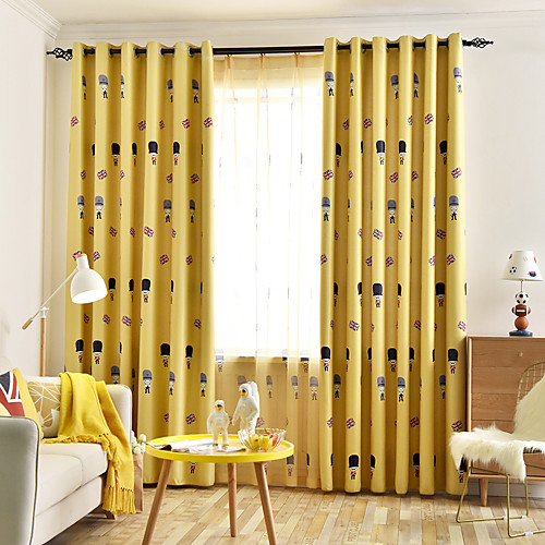 

Two Panel Children's Room Cute Cartoon Style Blackout Curtains