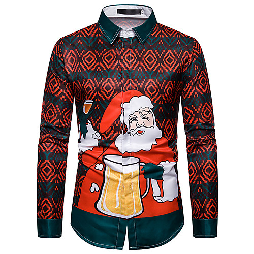 

Men's Shirt Graphic Long Sleeve Daily Tops Rainbow