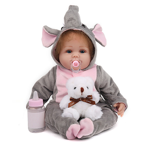 

NPK DOLL 20 inch Reborn Doll Reborn Toddler Doll Baby Boy Baby Girl Safety Gift Cute Cloth 3/4 Silicone Limbs and Cotton Filled Body with Clothes and Accessories for Girls' Birthday and Festival Gifts