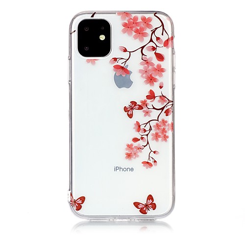 

Case For Apple iPhone 11 / iPhone 11 Pro / iPhone 11 Pro Max Ultra-thin / Transparent / Pattern Back Cover Flower TPU
