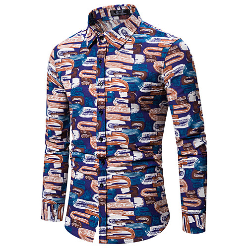 

Men's Shirt Graphic Long Sleeve Daily Tops Rainbow