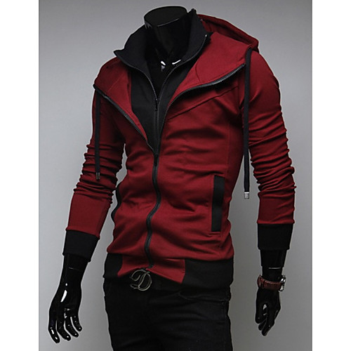 

Men's Plus Size Hoodie Solid Colored Hooded Daily Casual Hoodies Sweatshirts Slim Wine White Black