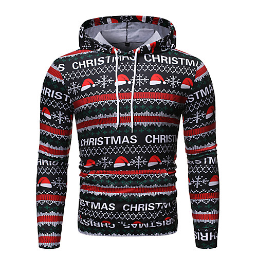 

Men's Hoodie 3D Hooded Christmas Hoodies Sweatshirts Red