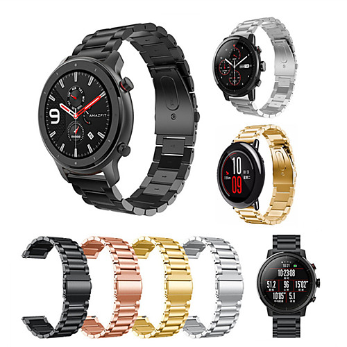 

For Huami Amazfit GTR 47mm/Pace/1 Stratos/Stratos 2 2S Stainless Steel Strap Watch Band Bracelet