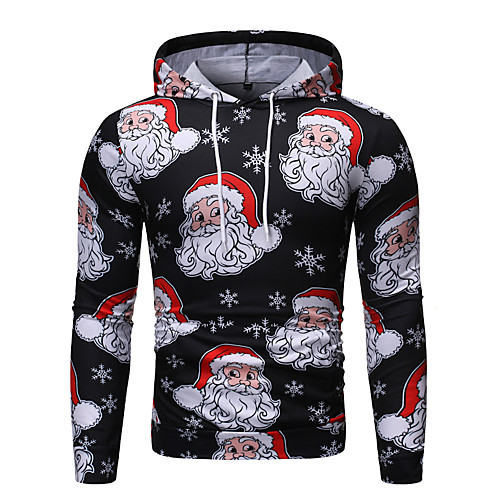 

Men's Hoodie 3D Hooded Christmas Hoodies Sweatshirts Black
