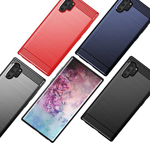 

Case For Samsung Galaxy Note 9 / Note 8 / Galaxy Note 10 Shockproof / Ultra-thin Back Cover Solid Colored / Lines / Waves TPU / Carbon Fiber