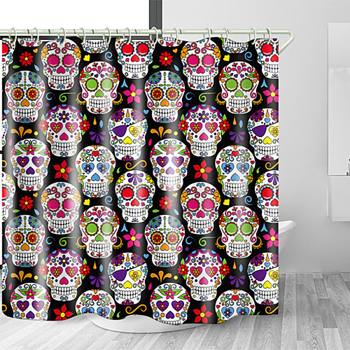 

Shower Curtain With Hooks Suitable For Separate Wet And Dry Zone Divide Bathroom Shower Curtain Waterproof Oil-proof Modern Polyester Waterproof 72in