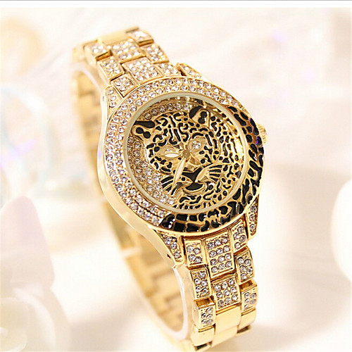 

Women's Quartz Watches Luxury Fashion Silver Gold Rose Gold Stainless Steel Quartz Rose Gold Gold Silver Water Resistant / Waterproof Leopard 30 m 1 pc Analog One Year Battery Life
