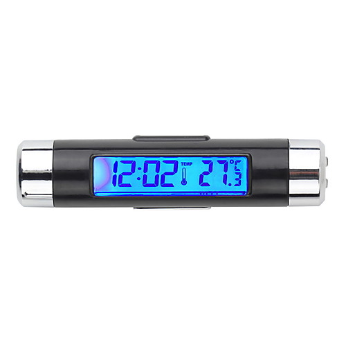 

Car Electronic Clock Thermometer Car Luminous Clock Air Outlet Temperature Gauge Two-In-One Supplies Clip K01