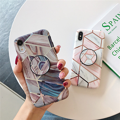 

Case For Apple iPhone 11 / iPhone 11 Pro / iPhone 11 Pro Max with Stand / Pattern Back Cover Geometric Pattern / Marble TPU