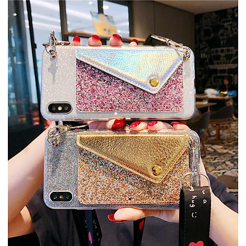 

Case For Samsung Applicable to S10/S10 E/S10 Lite/S10 Plus Glitter Patch S9/S9 Plus Coin Purse With Lanyard S8/S8 Plus/S7/S7 Edge/S6/S6 Edge/S6 Edge Plus Diagonal Anti-drop Mobile Phone Case