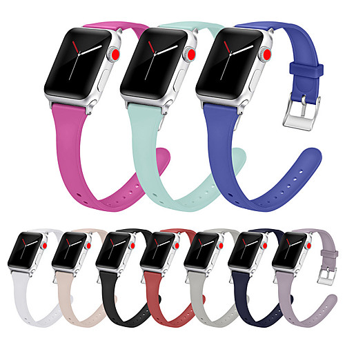 

Silicone Watch Band Wrist Strap For Apple Watch Series 6 SE 5 4 3 2 1 Replaceable Bracelet Wristband 38/40mm 42/44mm