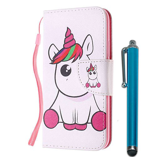 

Case For Samsung Galaxy S10 / S10 Plus / S10 E Wallet / Card Holder / with Stand Full Body Cases Pink Unicorn PU Leather / TPU for A71 / A51 / A90 / A80 / A70 / A50 / A30S / Note 10 Plus / J6 Plus