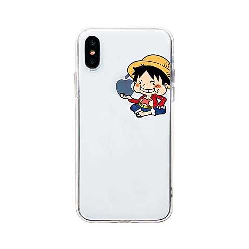 

Case For Apple iPhone XS / iPhone XR / iPhone XS Max Ultra-thin / Transparent / Pattern Back Cover Playing with Apple Logo / Transparent / Cartoon TPU
